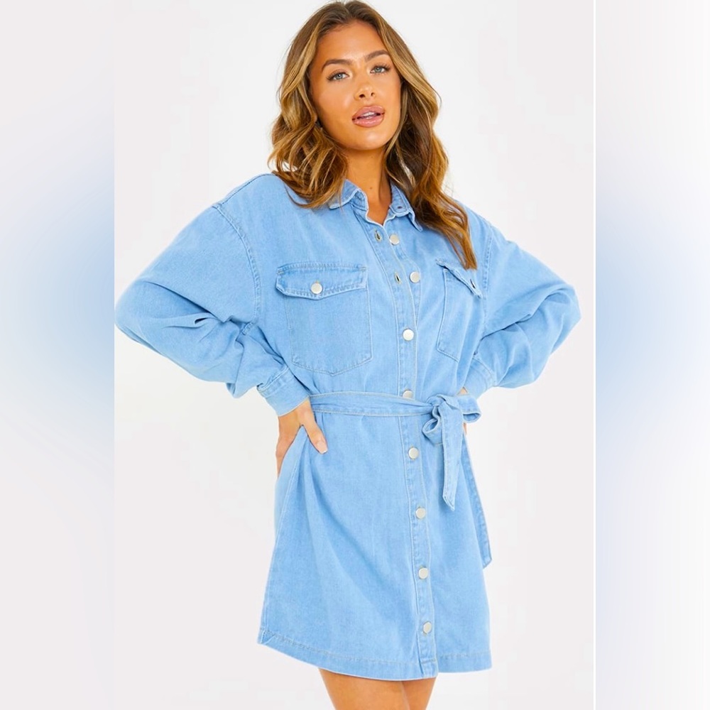 In The Style Classic Denim Shirt Dress